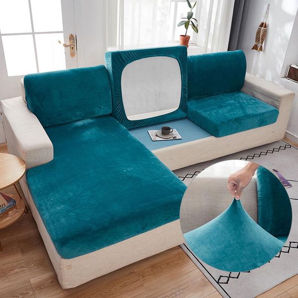 

chair covers sofa seat cushion cover pets kids furniture protector velvet stretch washable removable slipcover 1/2/3