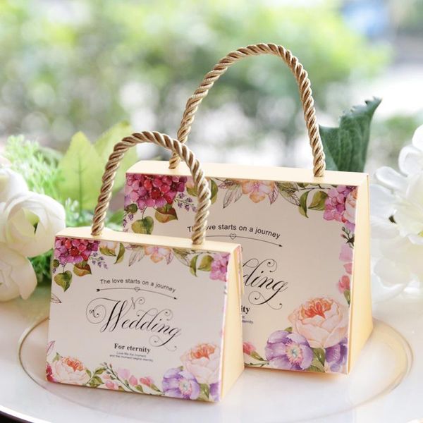 

gift wrap 40pc portable paper box rope chocolate candy packaging birthday party wedding baby shower year decoration
