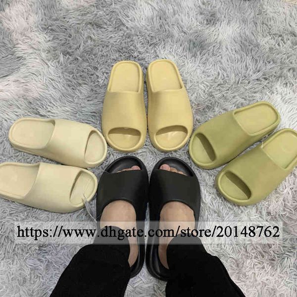 

summer slippers kanye mens sandals runner triple black white slides bone resin desert sand earth brown women enflame blue foam slipper ysj