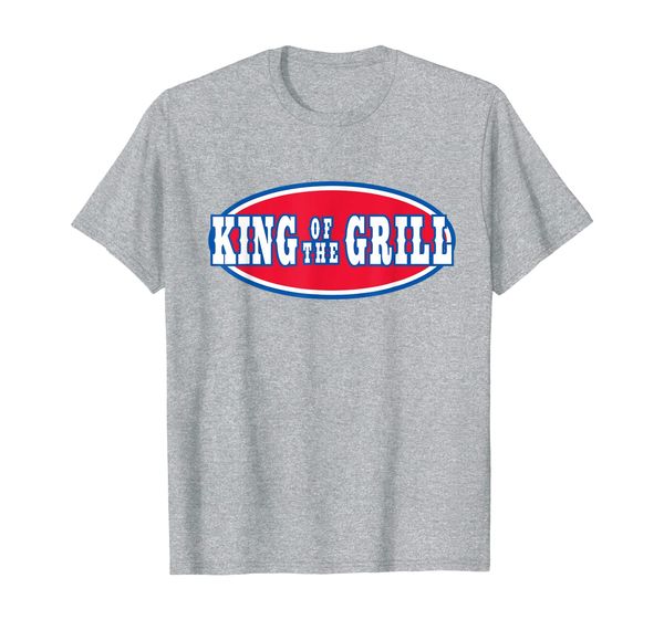 

funny food grilling barbecue king of the grill t-shirt, White;black