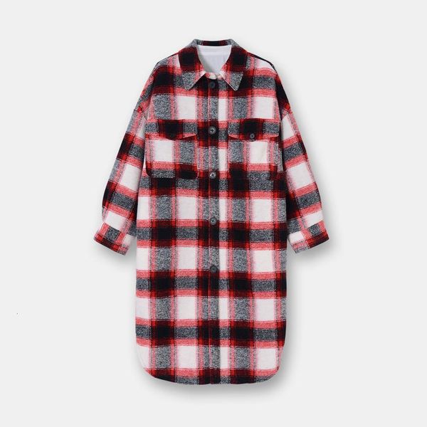 

women's trench coats female chic autumn plaid coat 63% loose wool c435, Tan;black