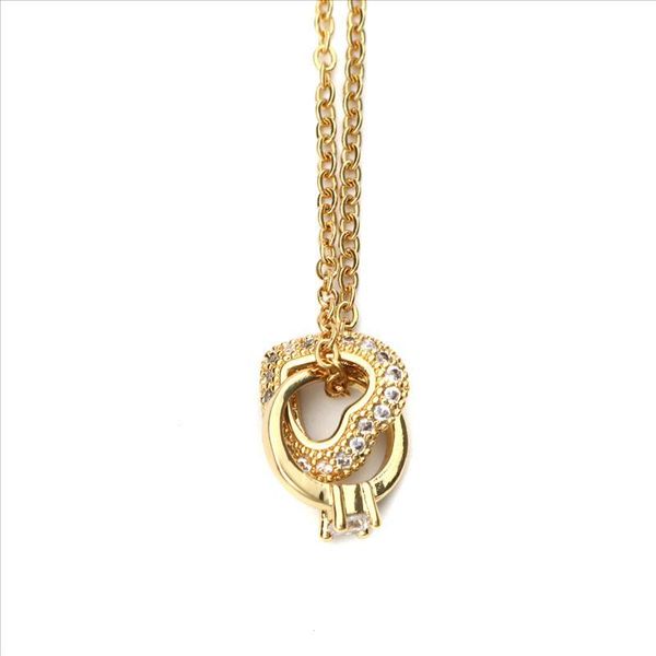 

pendant necklaces necklace gold heart clear cubic zirconia women jewelry gift 45cm long, 1 pc stainless steel chain, Silver