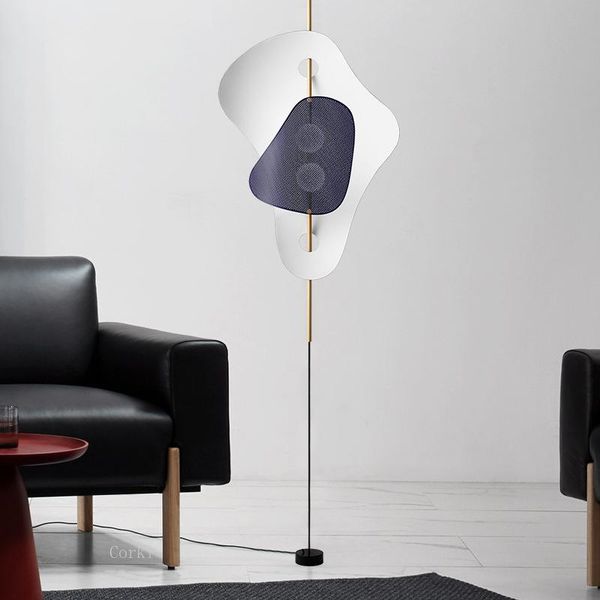 

floor lamps nordic designer lamp irregular shades standing for living room decor personality bedroom beside led lighting
