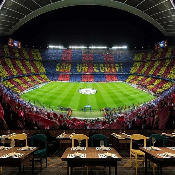 

custom 3d self adhesive wallpaper modern football field murals restaurant kids bedroom background painting eco-friendly decor wallpapers