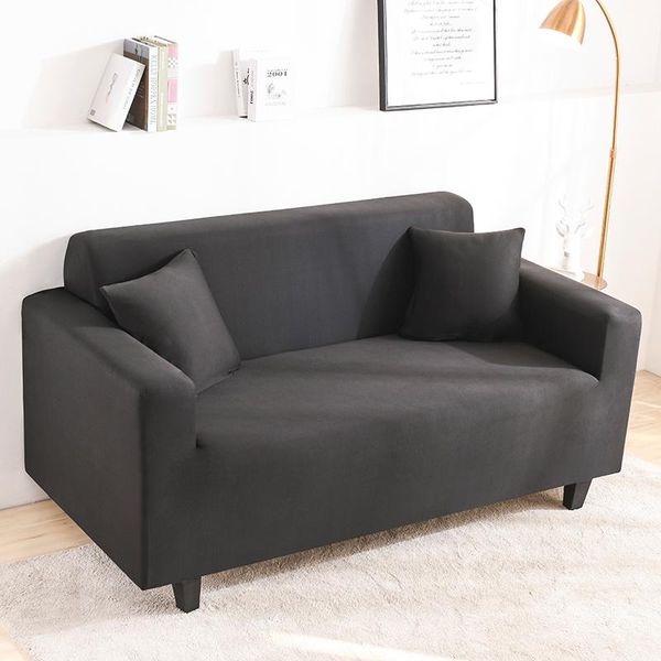 

chair covers solid color sofa cover polyester super stretch full wrap black pink sky blue 12 colors 1/2/3/4 seat