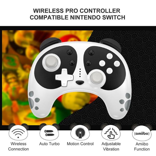 

hand grip game accessories mini gamepad wireless controller turbo wakeup dual motor vibration for switch controllers & joysticks