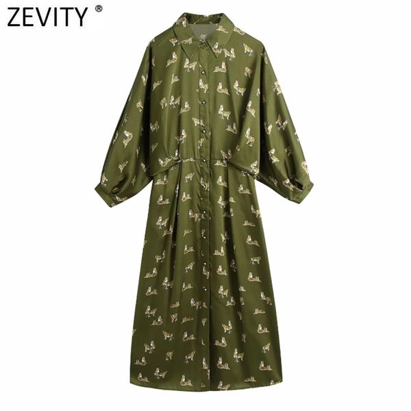 

women vintage animal print batwing sleeve a line shirt dress female tiger pattern casual slim kimono vestidos ds5070 210416, Black;gray