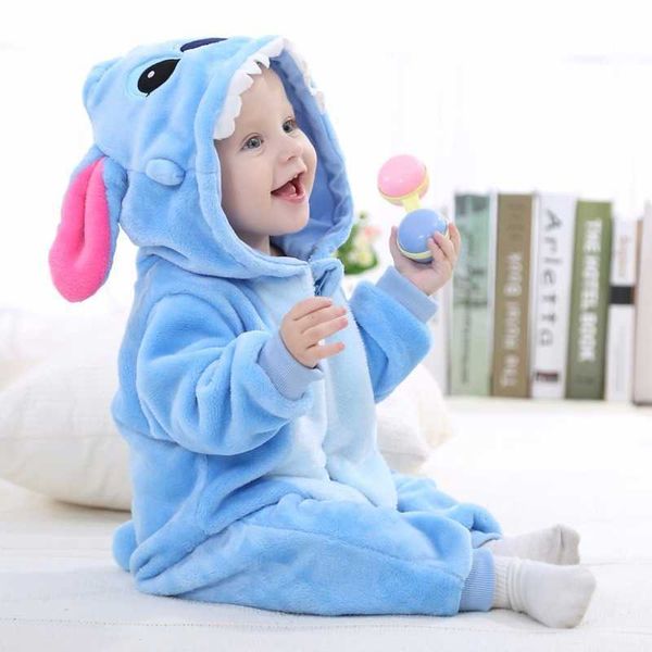 

2020 winter new born baby clothes halloween clothes boy rompers kids panda costume for girl infant jumpsuit 3 9 12 month q0910, Blue