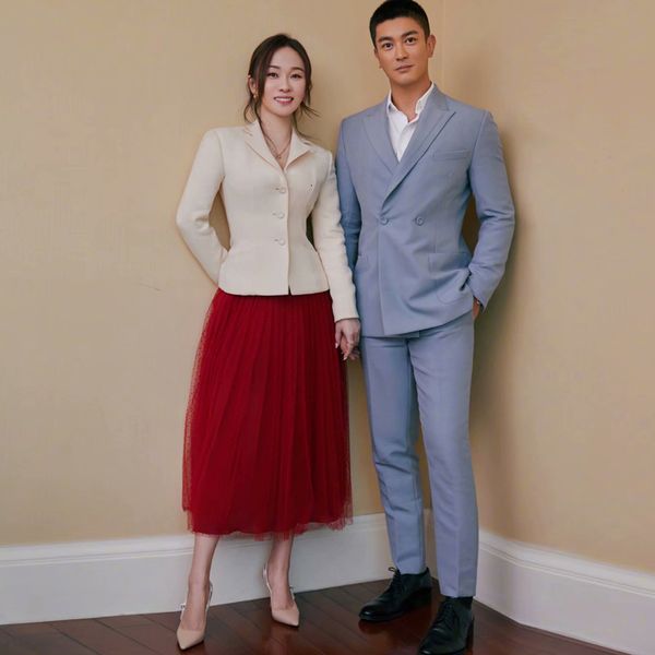 

female designer runway defines white lapel blazer crocheted polka dots skirt red elegant fashion party two-piece suit, Black