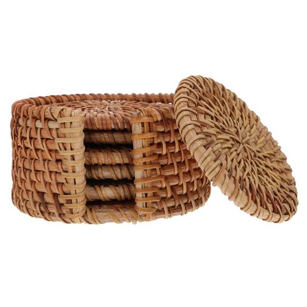 

mats & pads 1 set of woven placemats household tableware mat practical el cup