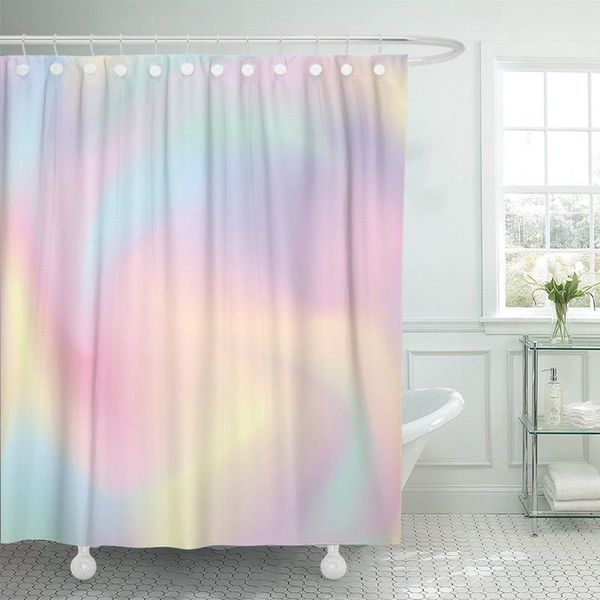 

shower curtains watercolor girly ombre blue pattern gradient iridescent pastel color curtain waterproof polyester fabric 72 x inches