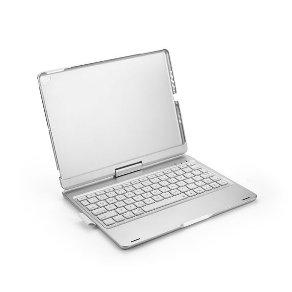 IPAD 8 Tablet Konut 10.2 Kablosuz Klavye, 360 Derece Rotasyon Arka Işık, Air3 10.5 Koruyucu Kılıf Kalem Yüzüklü Yabancı Diller İçin Özelleştirilebilir