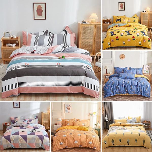 

bedding sets fashion printing thickening bed set  size soft skin-friendly double pillowcase sheet duvet cover 4 pcs