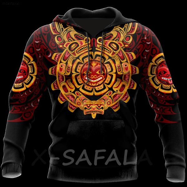 

men's hoodies & sweatshirts the sea serpent native tattoo 3d printed hoodie man female zipper pullover 1 sweatshirt hooded jersey stree, Black