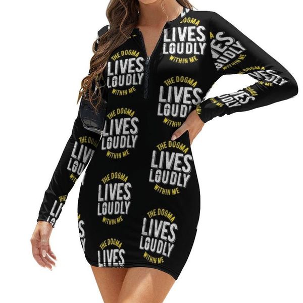 

casual dresses dogma dress long sleeve wholesale holiday bodycon women pattern spandex comfortable one-piece, Black;gray