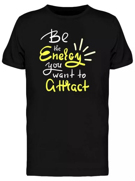 

attract the energetic graphic men's tee -image by shutterstock, White;black