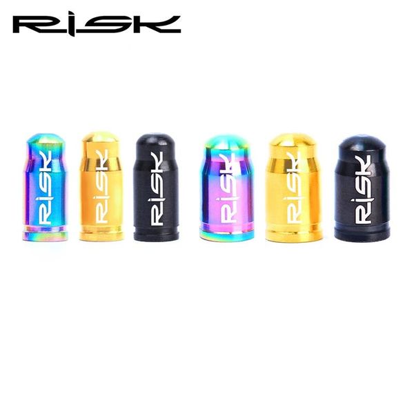 

tools risk 2 pack bike tire valves caps cover presta schrader titanimum alloy ultralight anti dust parts