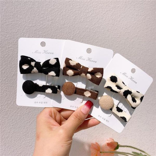 

hair accessories dot print bow clips pins butterfly for baby girls grips barrettes bb clip wear hairpin, Slivery;white