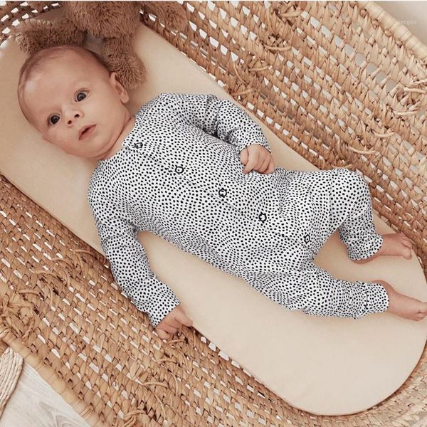 Комбинезоны Baby Rompers Весна и осень Длинные рукава Дети Мальчики Девочки Младенческие Малыши Одежда Комбинезон Точка Леопарда Настройки напечатаны