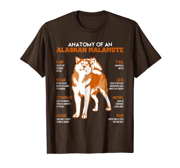 

Anatomy Of An Alaskan Malamute Dogs T Shirt Funny Gift, Mainly pictures
