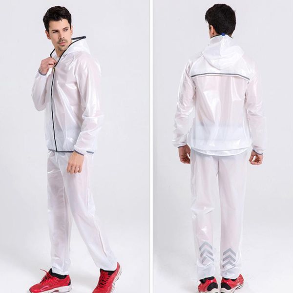 

raincoats waterproof breathable riding raincoat suit men women split rainwear hooded poncho rain jacket trousers outfits