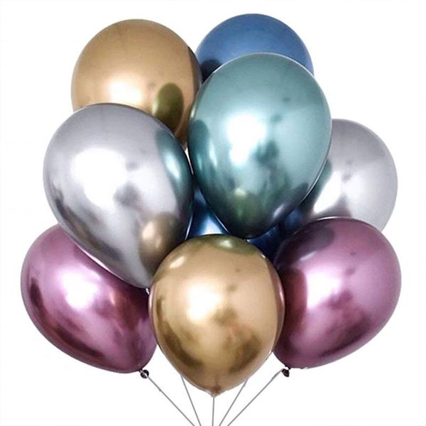 

5pcs 18inch gold silver pink metal latex balloons wedding decoration matte helium globos birthday party adult