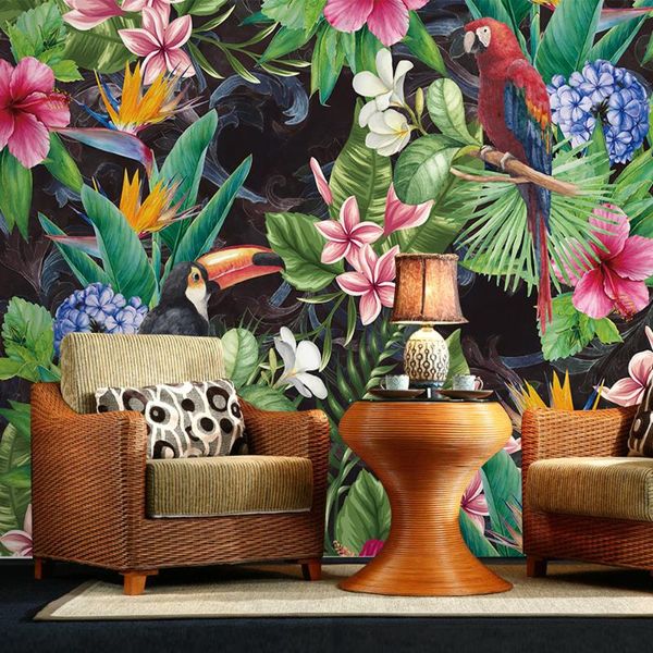

wallpapers southeast asia flower bird wallpaper murals for walls bedroom po print 3 d wall paper papier modern coverings
