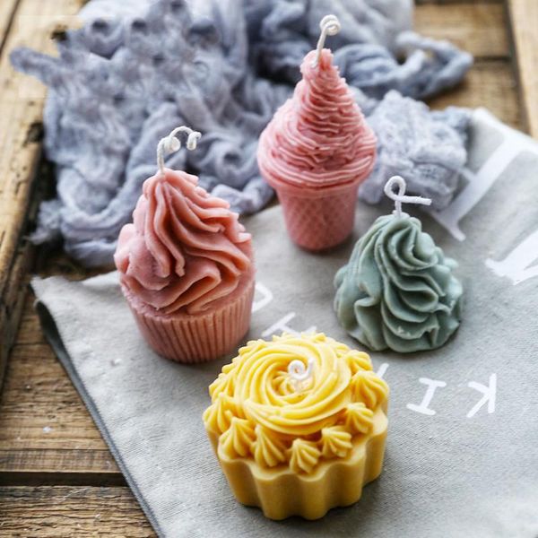 

craft tools ice cream cone shape simulation food candle mold silicone for making diy scented home decor