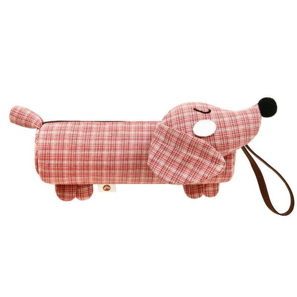 

three-color patch dachshund dog pencil bag creative simple large capacity cute male and female student stationery bags