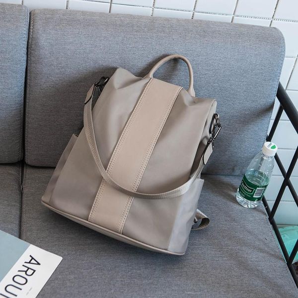 

backpack 1pcs anti-theft women's oxford cloth leisure travel bag leather
