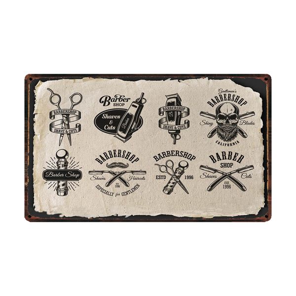 

barber shop metal sign tin poster home decor bar wall art painting 20*30 cm size y-688