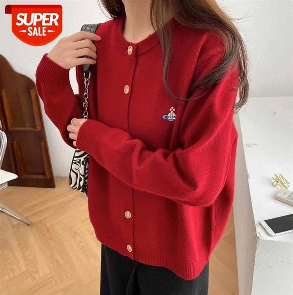 

li zhiqi embroidered universe retro gentle knit cardigan western style 110440 #r767, Black;gray