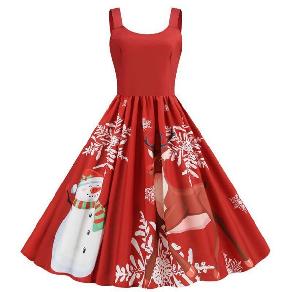 

casual dresses women clothing christmas dress lady autumn and winter womens long sleeve printed saias femininas, Black;gray