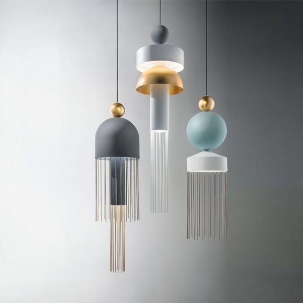 

pendant lamps nordic led iron deco maison hanging lights monkey lamp chandelier commercial lighting dining room bedroom