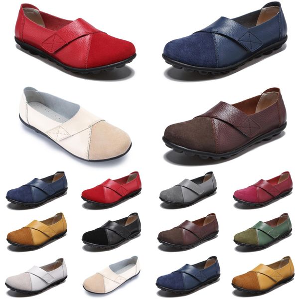 

2021 luxury men women casual shoes black white blue loafers suede leather stitching mens trainers sneakers size 35-44 color6