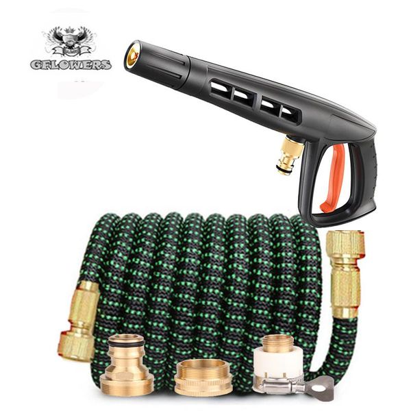 

watering equipments promotion 25ft-100ft flexible hose, high pressure car wash hose with spray gun, outdoor garden