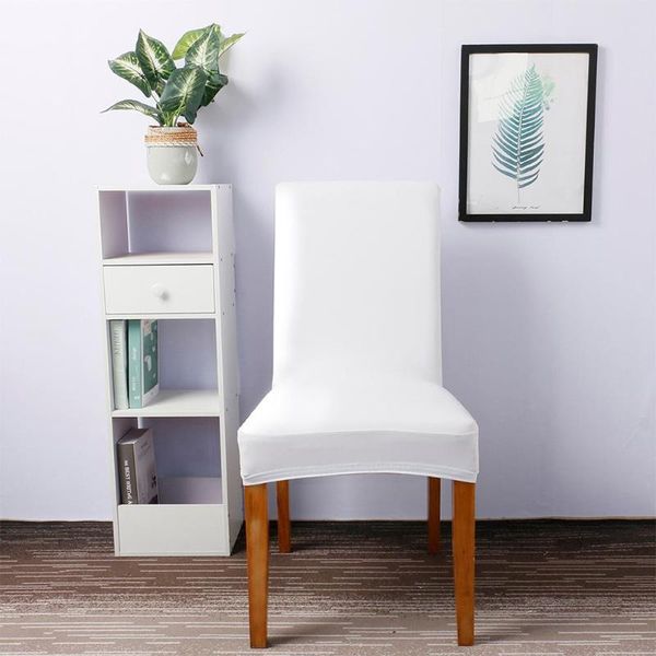 

solid stretch chair cover high-quality lightweight simplicity fashion pu leather el banquet elastic seat covers slipcover
