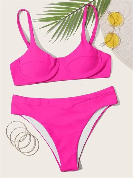 

rose split 2021 swimsuit for women bikini, White;black
