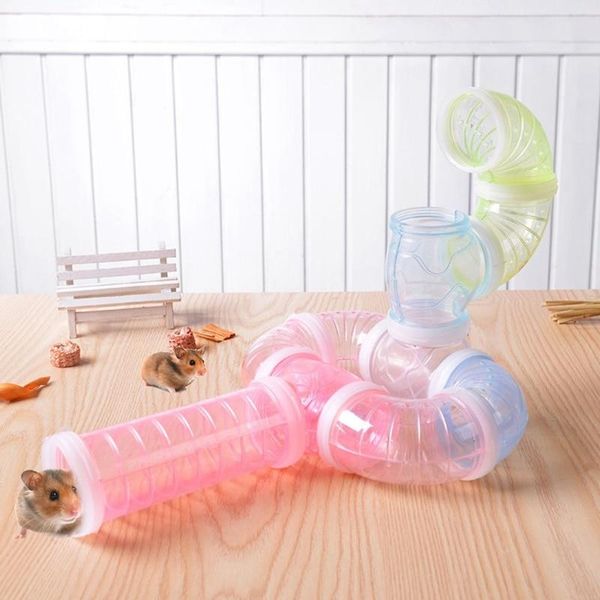 

plastic training playing tools diy external tunnel hamster toys multifunctional cage accessories 1 pc pipeline small animal supplies