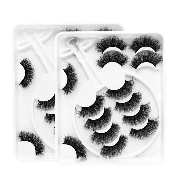 

false eyelashes 5/7 pairs 8d mink fluffy dramatic lashes makeup wispy bulk vendor natural long thick