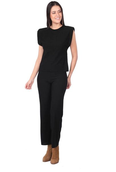 

women's two piece pants women black ribbed bottom suit, White