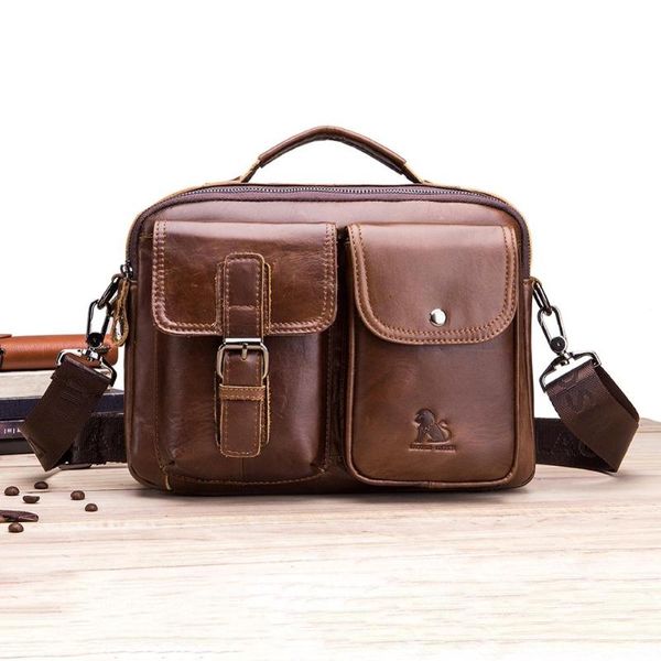 

briefcases men business briefcase vintage genuine leather lapmessenger bag cowhide big capacity tote office handbag