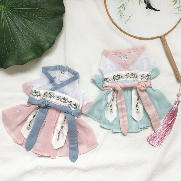 

net red pet han small summer thin teddy bomei dog cat clothing chinese style