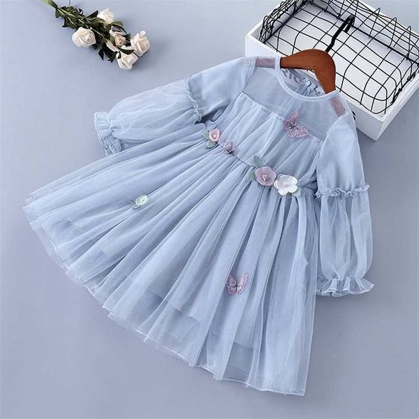 

2-7 years spring girl dress lace chiffon floral draped ruched kid children clothing girl princess dress 211027, Red;yellow