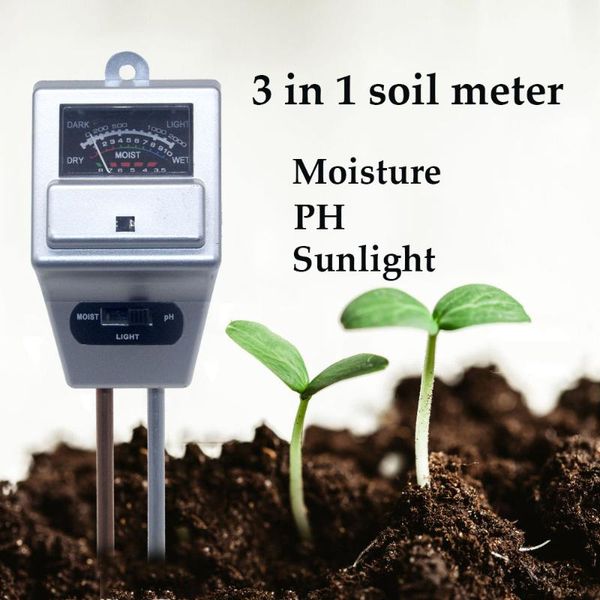 

meters 3 in 1 soil moisture ph meter sunlight tester indoor outdoor plants flowers acidity luminosity humidity measuring instrument