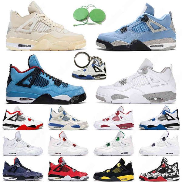 

4 mens basketball shoes 4s university blue white oreo black cat cactus jack men trainer sports sneakers