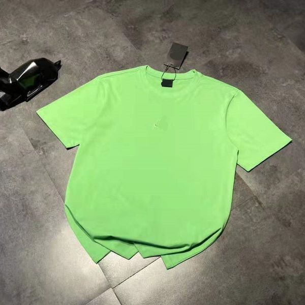 

t shirt 21 spring and summer fashion brand hook home green chest embroidery simple casual couple short sleeves, White