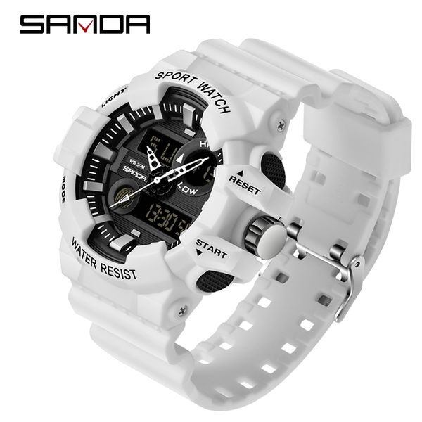 Sanda Sports Watches Masculino Top Marca Luxo Militar Quartz Watch Homens À Prova D 'Água S Choque Relógios Relogio Masculino 780 210407