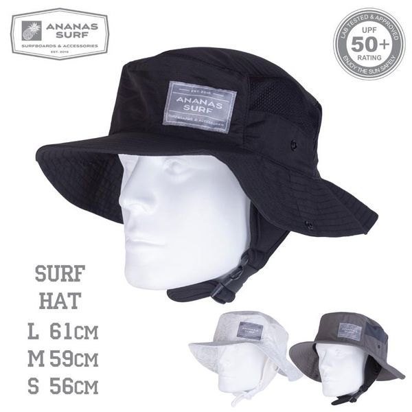 

ananas surf indo surfing backet hat with strap kitesurf cap fisherman water sport sun men women boy girl protect ears outdoor hats, Black;white