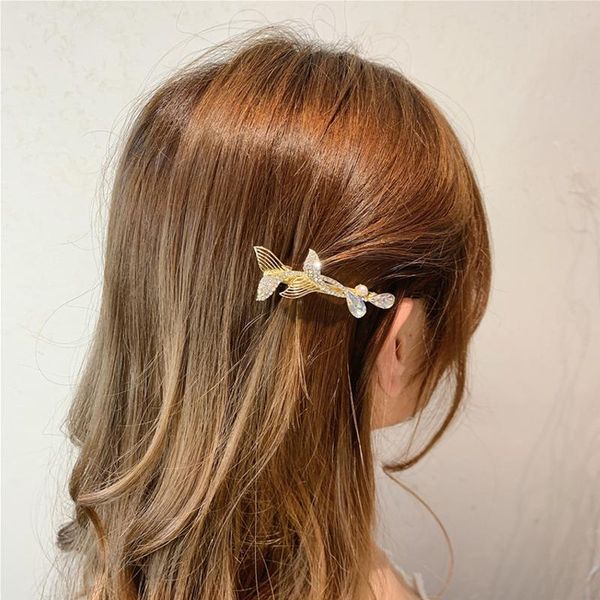 

hair accessories 2021 net red bangs clip word girl side mermaid tail spring jewelry